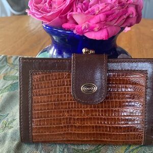 Varon Reptile/Leather Wallet